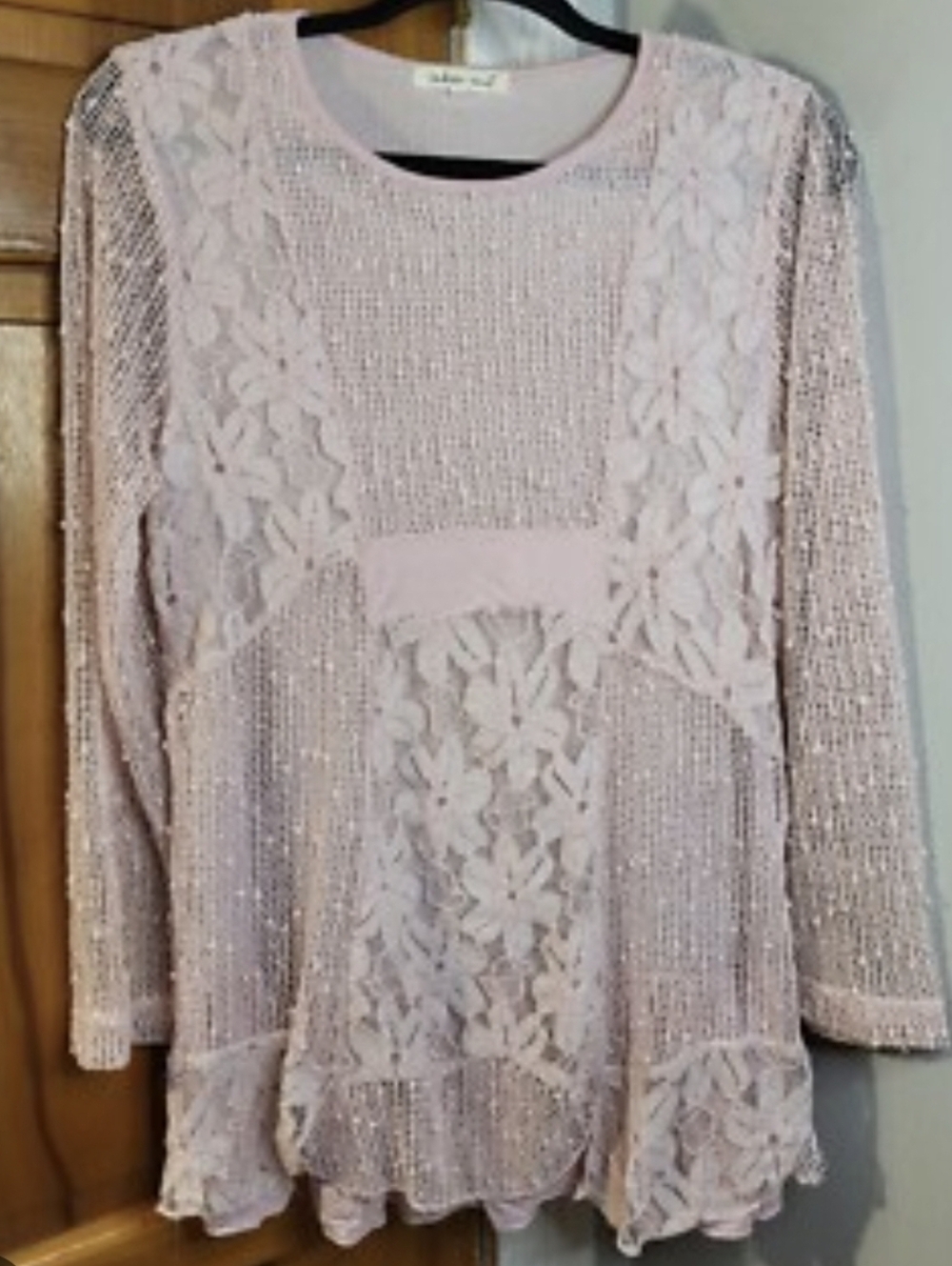 Indigo Soul Women's Lined Lace Tunic Top 2XL Boho